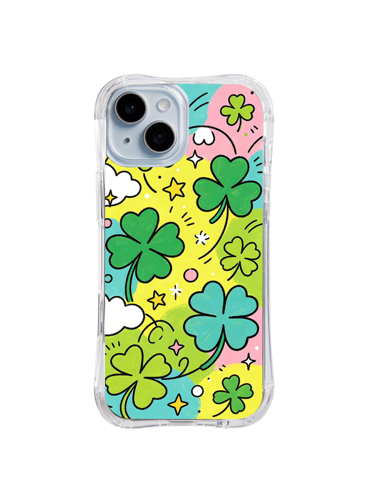 Lucky Doodle Meadow pattern iPhone 14 case