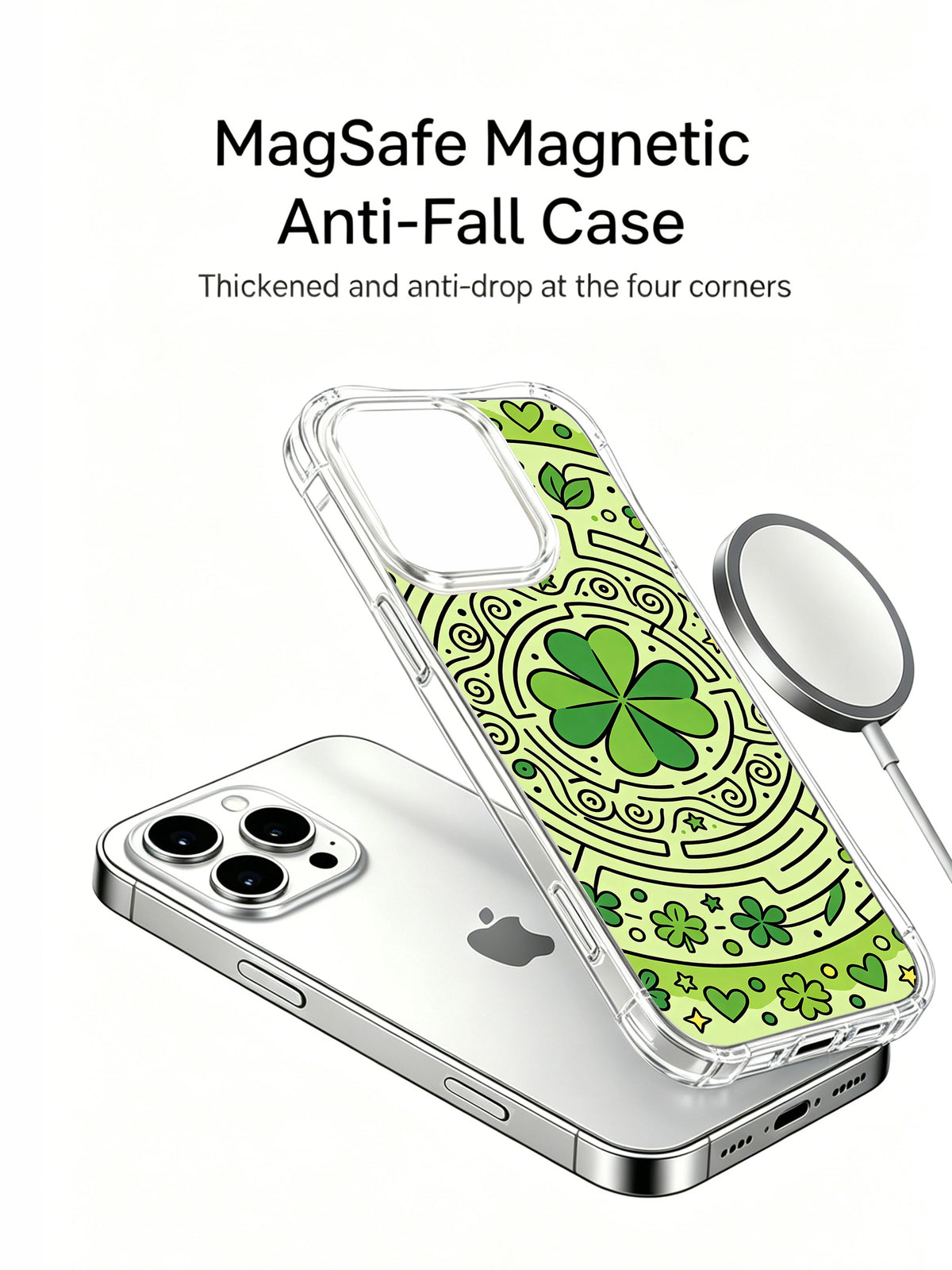 Lucky Clover Maze MagSafe iPhone 14 Pro case