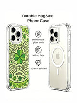 Lucky Clover Maze iPhone 14 Pro case front and back