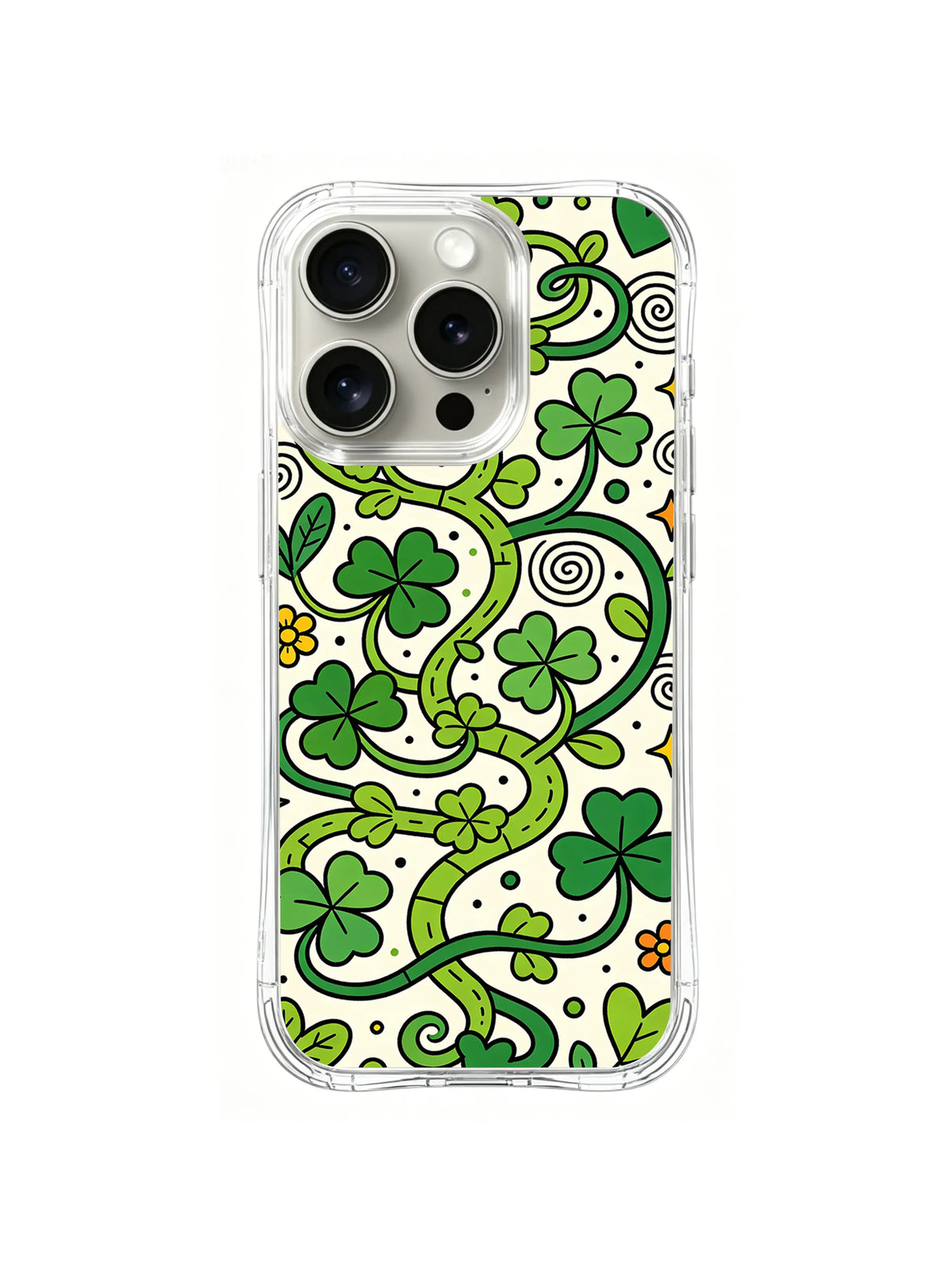 Clover Path Tangle iPhone 14 Pro case pattern