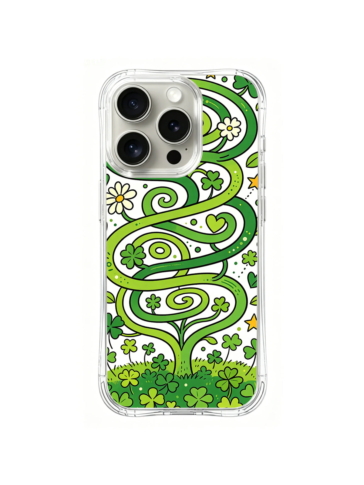 Lucky Meadow Swirl iPhone 14 Pro case pattern