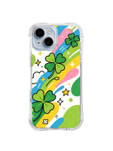 Rainbow Clover Trail pattern iPhone 14 case