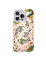 Lucky Forest Fish cottagecore iPhone 14 Pro case front view