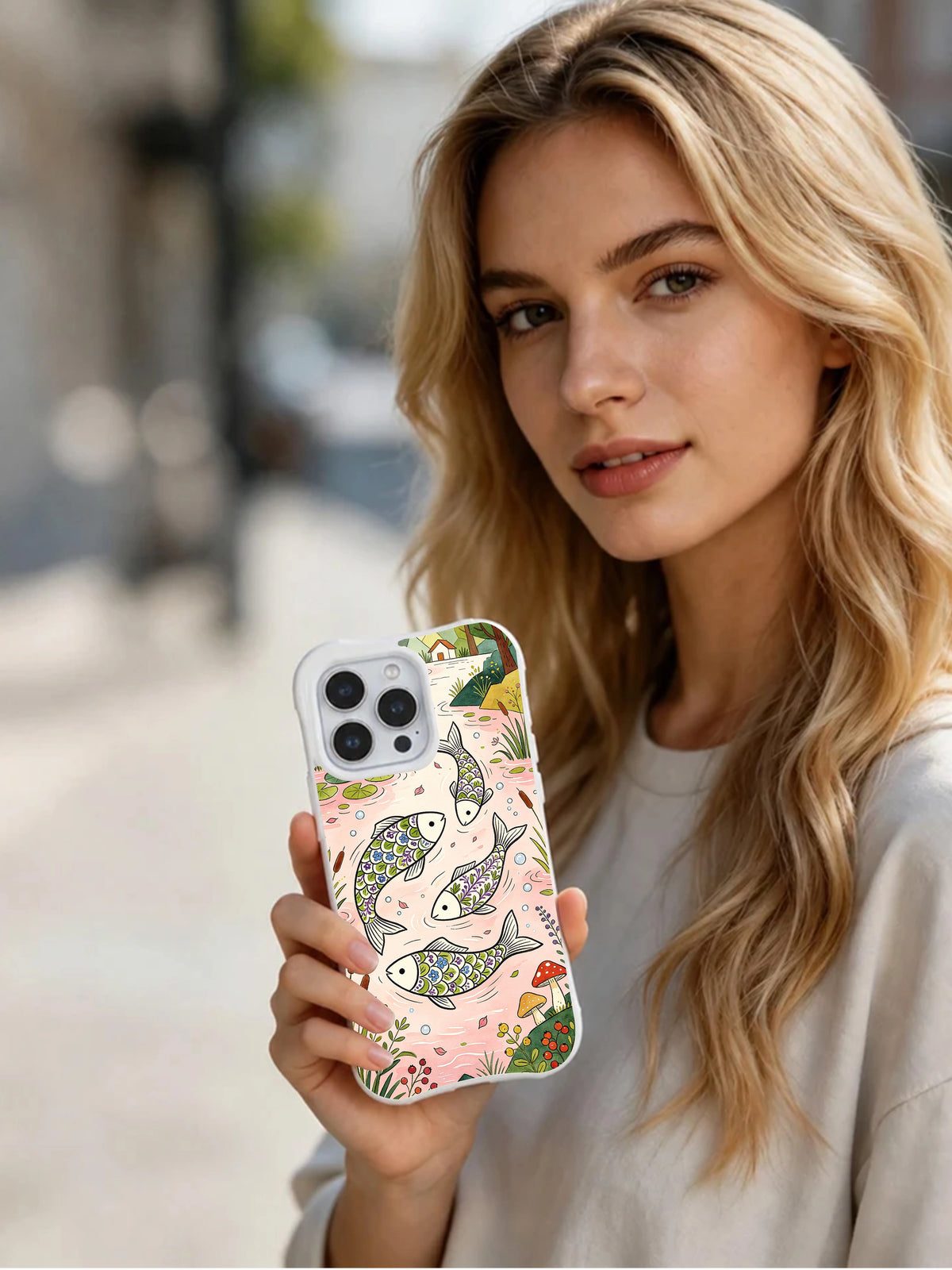 Lucky Forest Fish artist designed iPhone 14 Pro case