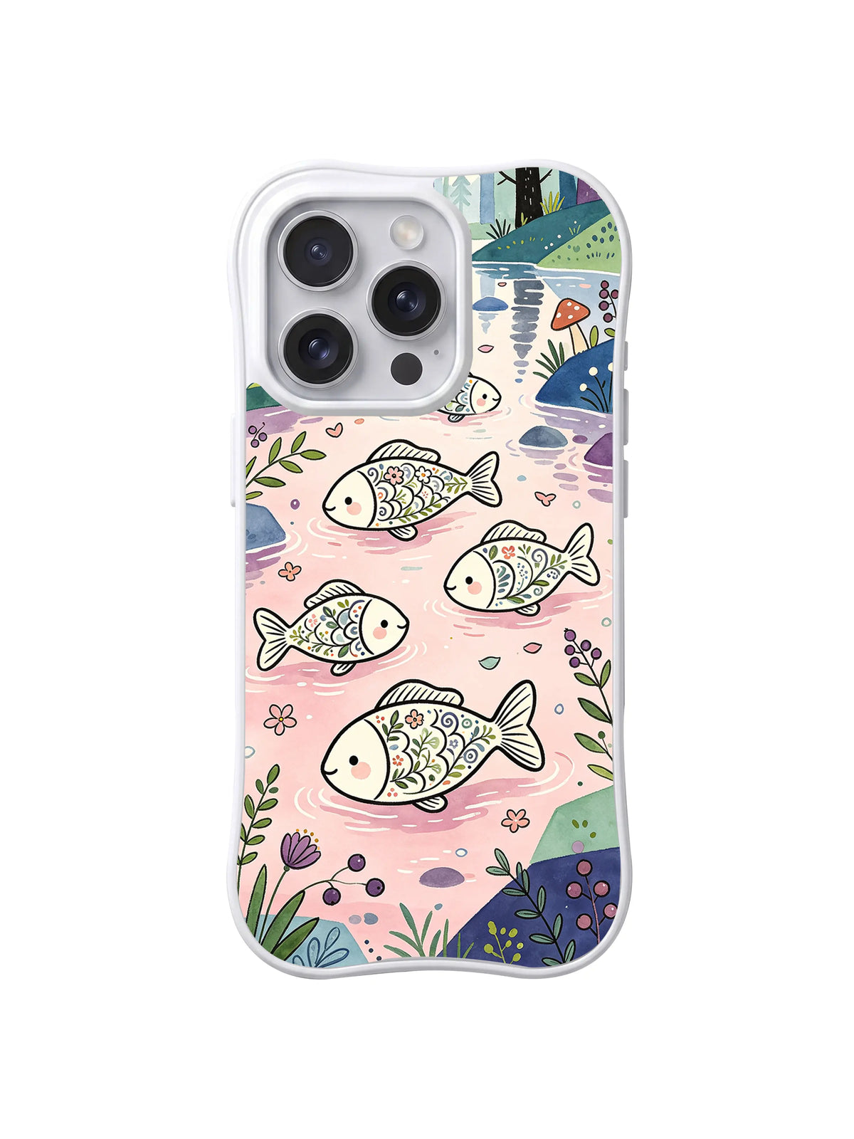 Blossom Creek Fish pattern iPhone 14 Pro case