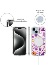 Coquette Halloween iPhone 14 Plus case with bows and magical symbols