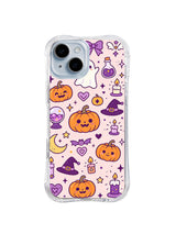 Pumpkin Witch Good Luck pattern iPhone 14 Plus case