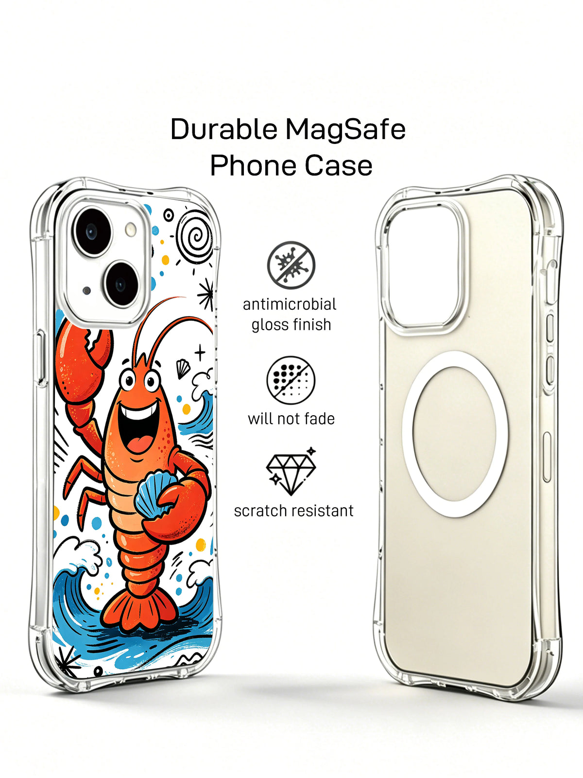 Front and rear graphic with unsupported MagSafe and surface-performance claims
