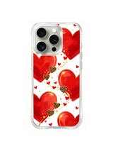 Golden Leopard Heart Trail artwork for iPhone 16 Pro case