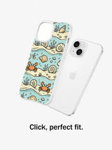 Sea Salt Hermit Crab Beach: case shown separately beside a phone.