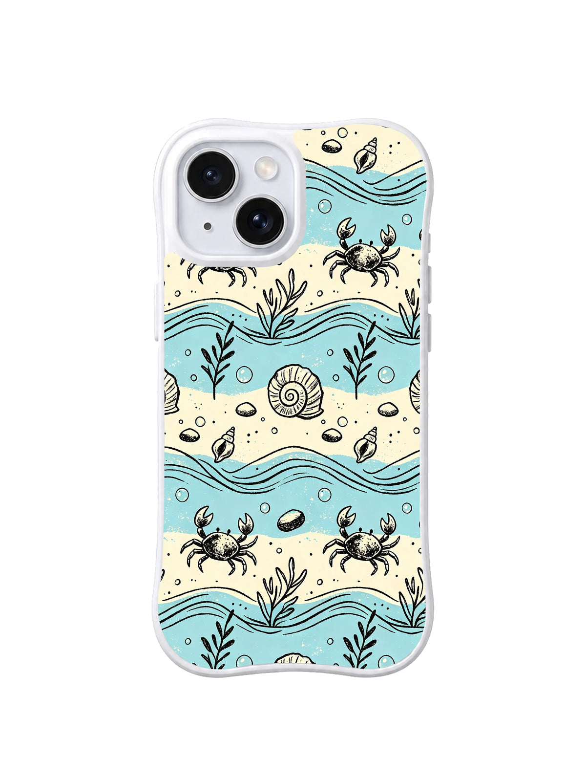 Tidal Shell Garden hermit crab pattern iPhone 14 Plus case