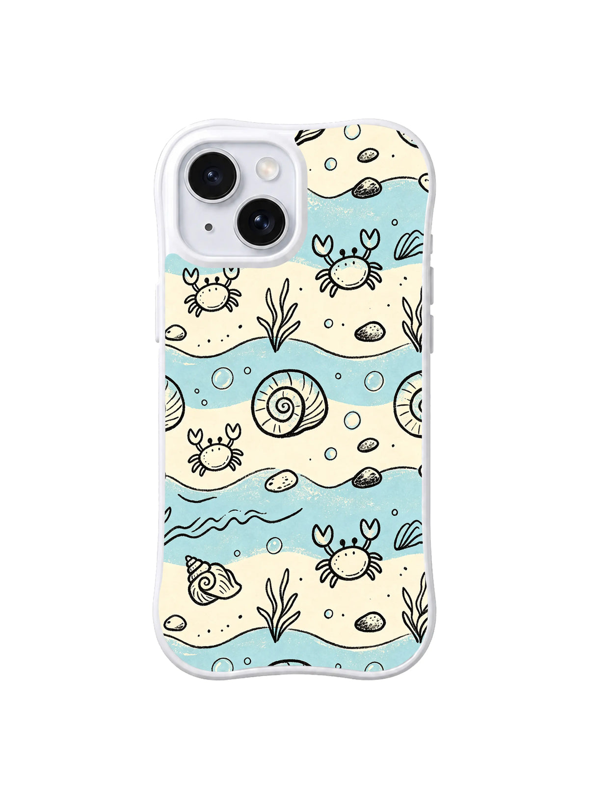 Soft Shell Tide pattern iPhone 14 Plus case