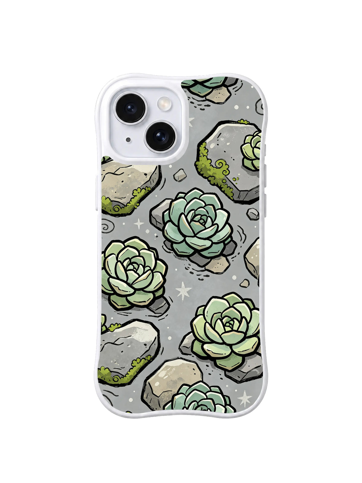 Moss Rock Rosette pattern iPhone 14 Plus case