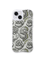 Monochrome Desert Bloom pattern iPhone 14 Plus case