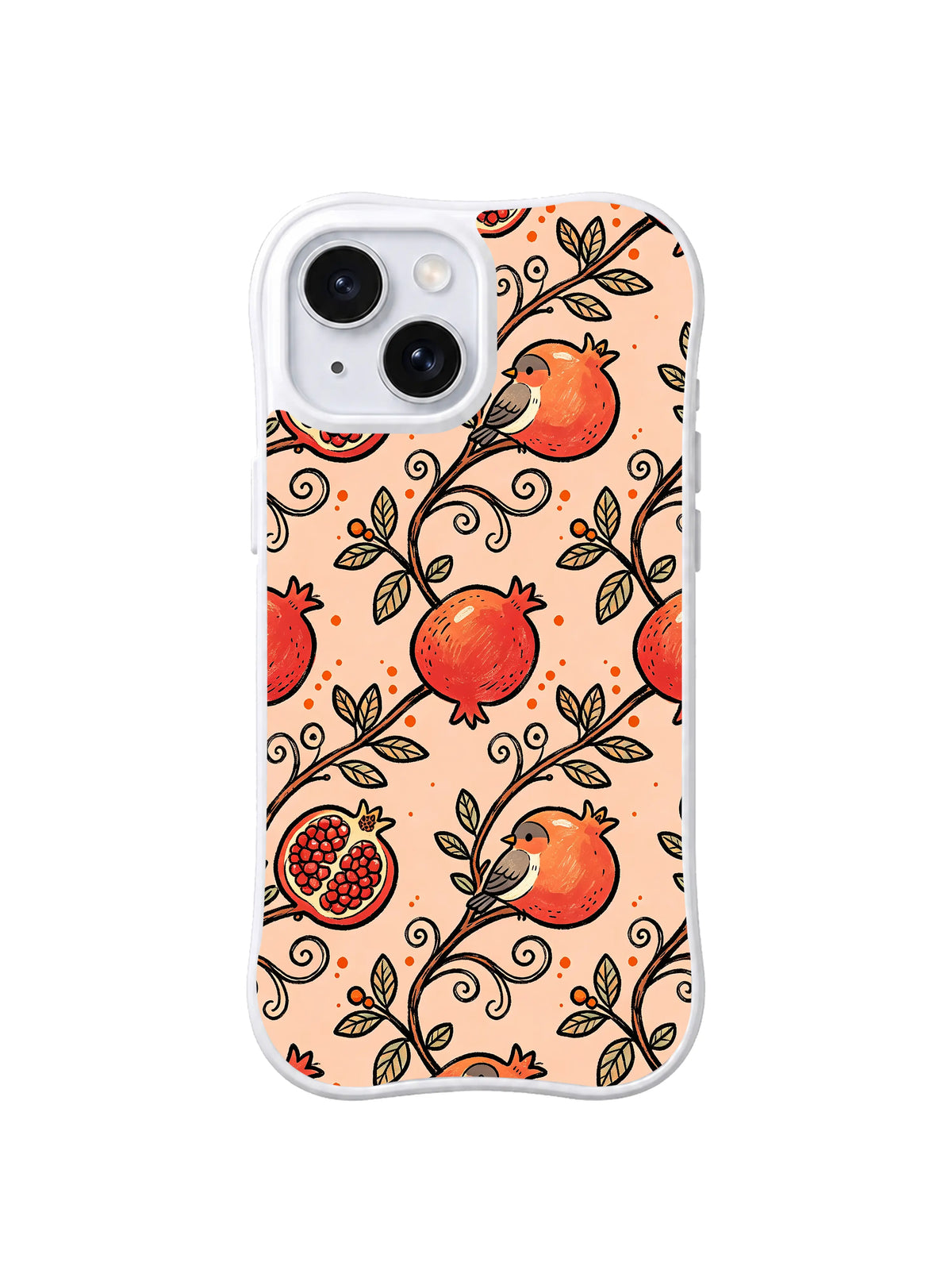 Vintage Pomegranate Vine pattern iPhone 14 Plus case