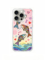 Morning Wish Fish Chorus iPhone 14 Pro case front view