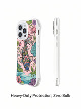 Spring Petal Fish Festival iPhone 14 Pro case side view