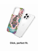 Spring Petal Fish Festival iPhone 14 Pro case detail