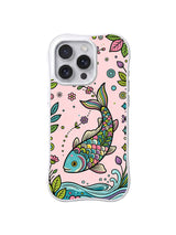 Spring Blossom Fish Pair pattern iPhone 14 Pro case
