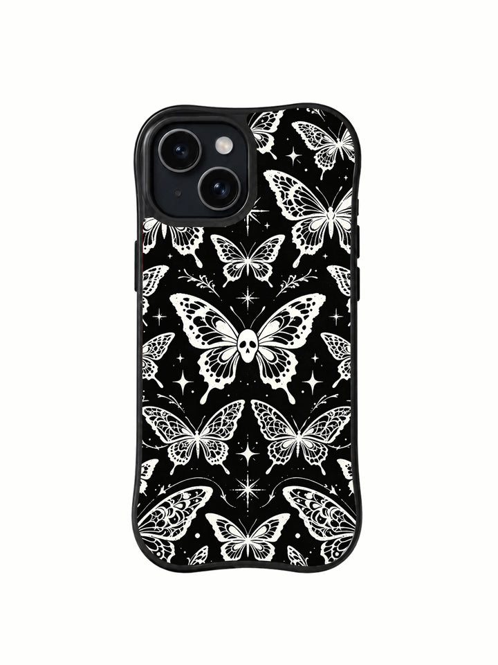 Lunar Butterfly Procession iPhone 15 Plus Case – Celestial Gothic Art