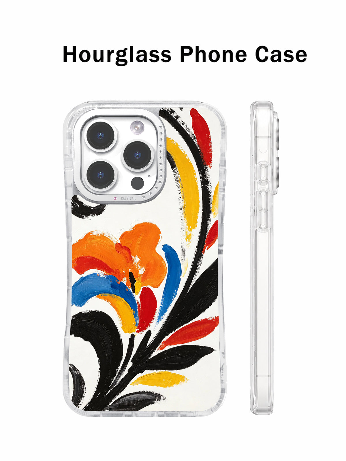 Colorful painted flower iPhone 16 Pro Max case product view