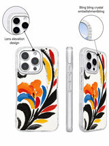 Artist designed floral iPhone 16 Pro Max case angle