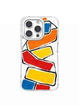 Vibrant Color Blocks iPhone 16 Pro Max case front view