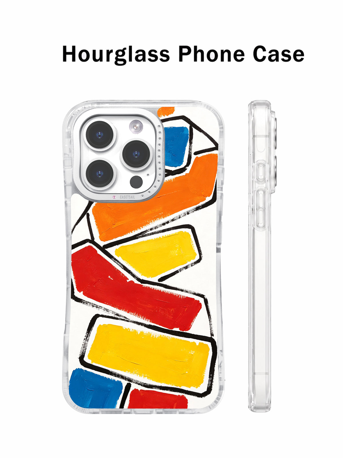Primary color geometric iPhone 16 Pro Max case product view
