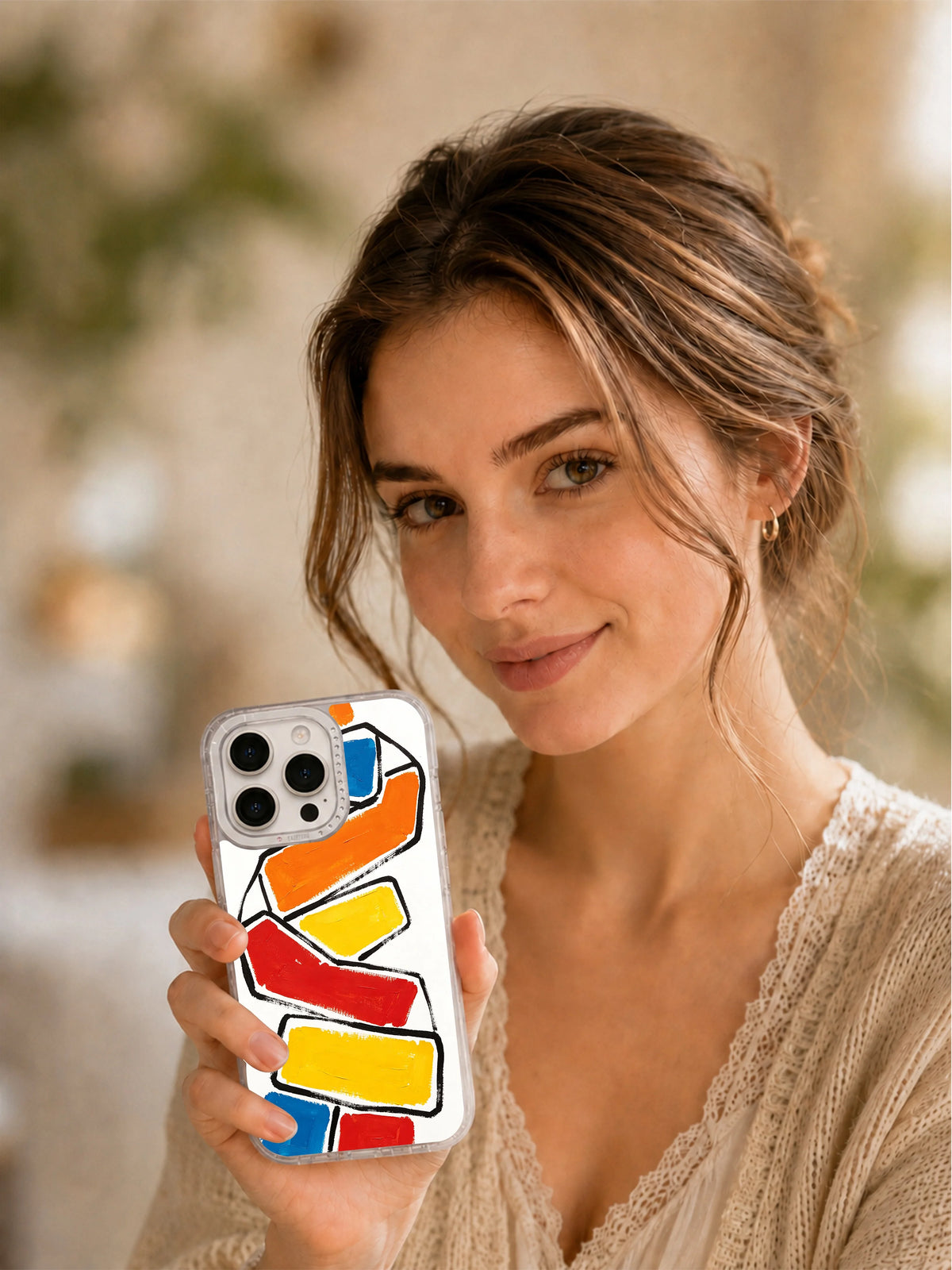 Liora Vane vibrant color blocks iPhone case artwork