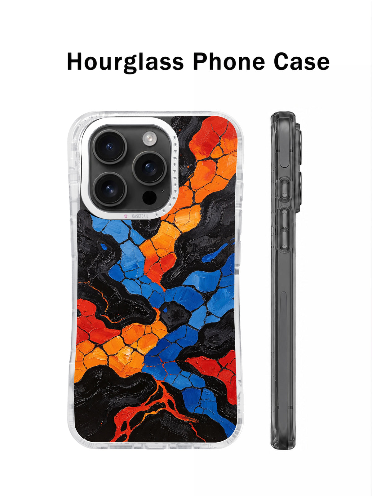 Black expressionist art iPhone 16 Pro Max case product view