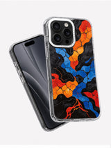 Dark abstract painting phone case detail