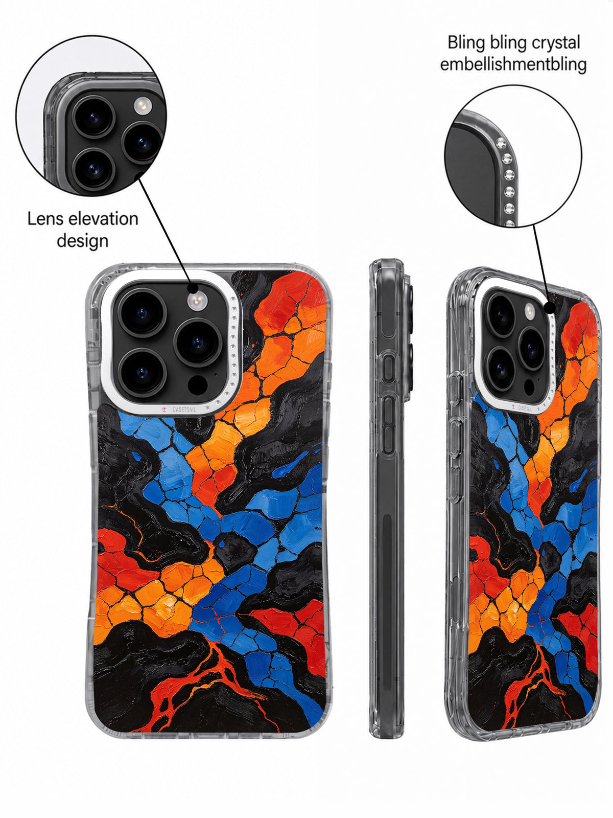 Artist designed black iPhone 16 Pro Max case angle