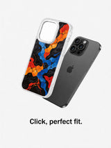 Black art phone case crystal camera frame detail