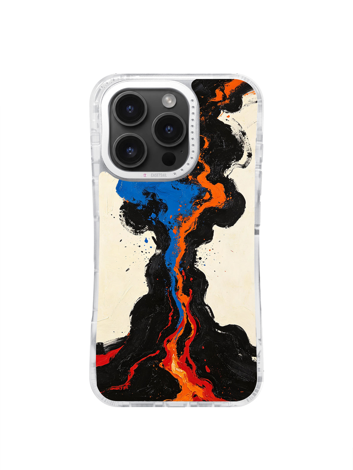 Intense Heart abstract iPhone 16 Pro Max case front view