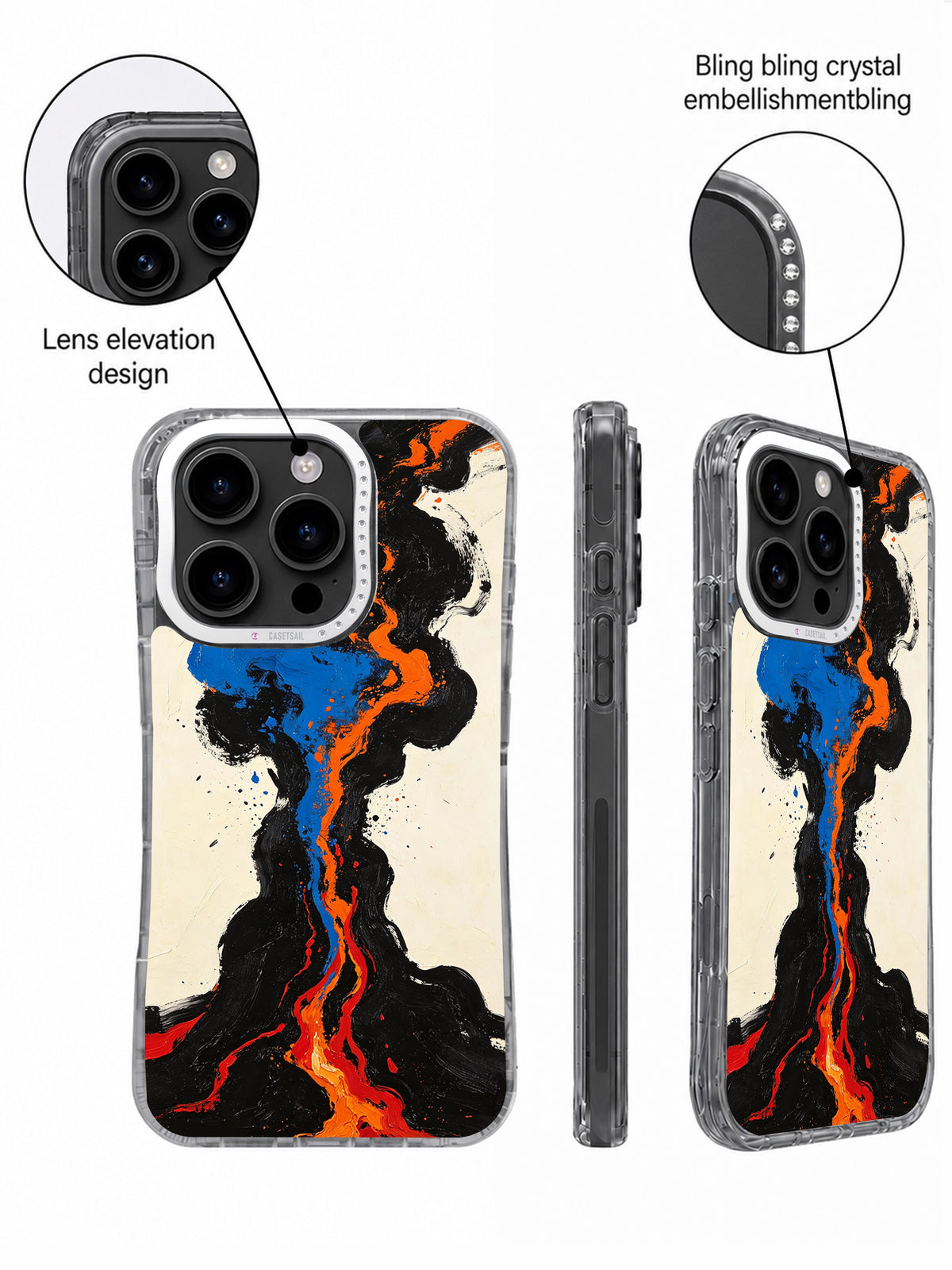 Intense Heart abstract iPhone 16 Pro Max case lifestyle view