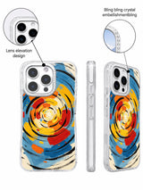 Rainbow Memory art iPhone 16 Pro Max case lifestyle view