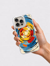 Rainbow Memory art iPhone 16 Pro Max case in hand