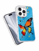 Abstract Butterfly Energy iPhone 16 Pro Max case angled view