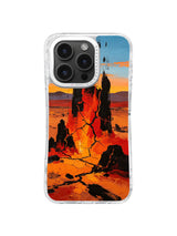 Cracked red orange desert rock artwork for iPhone 16 Pro Max case