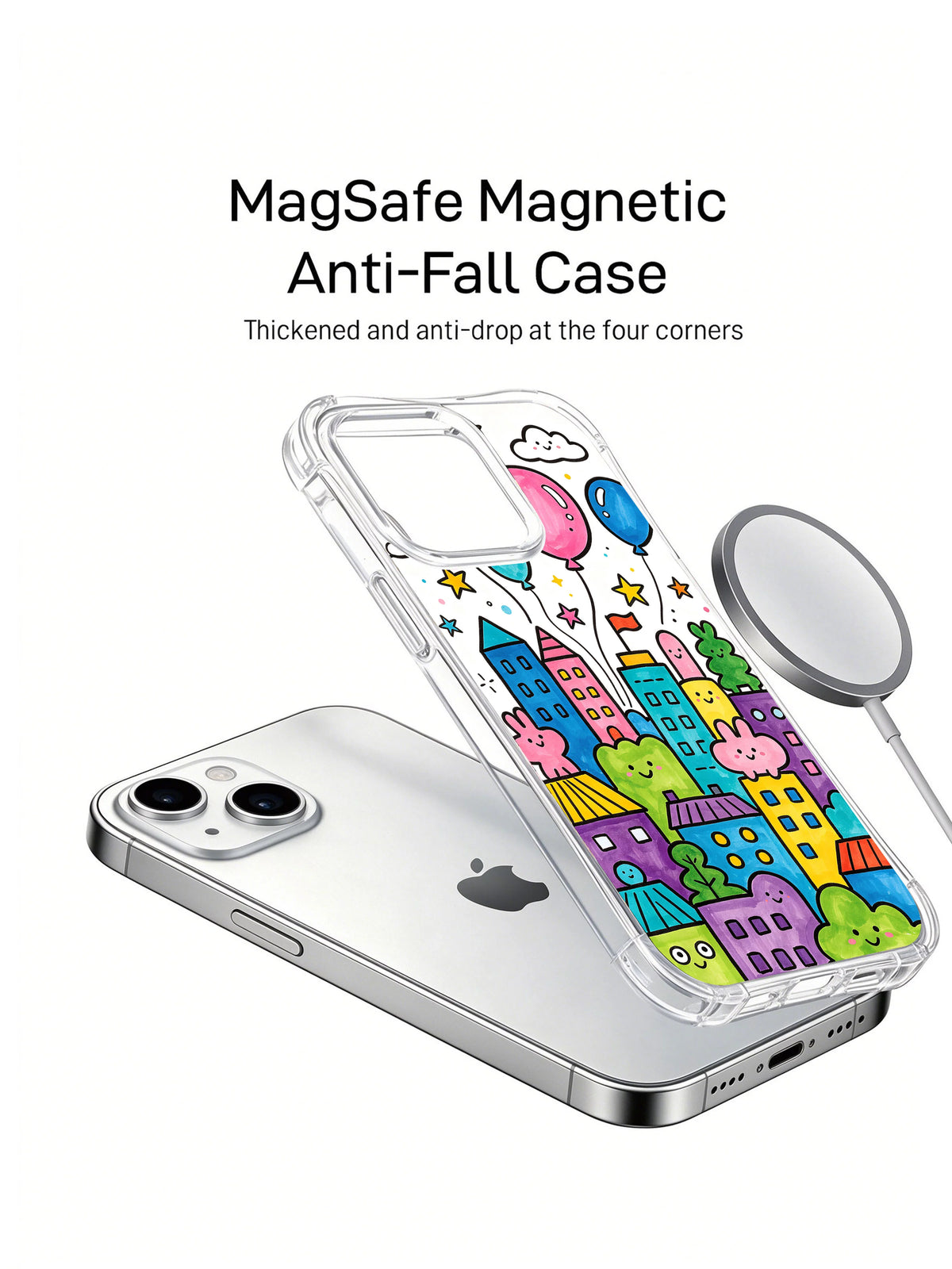 Magic Balloon City magnetic iPhone 14 case