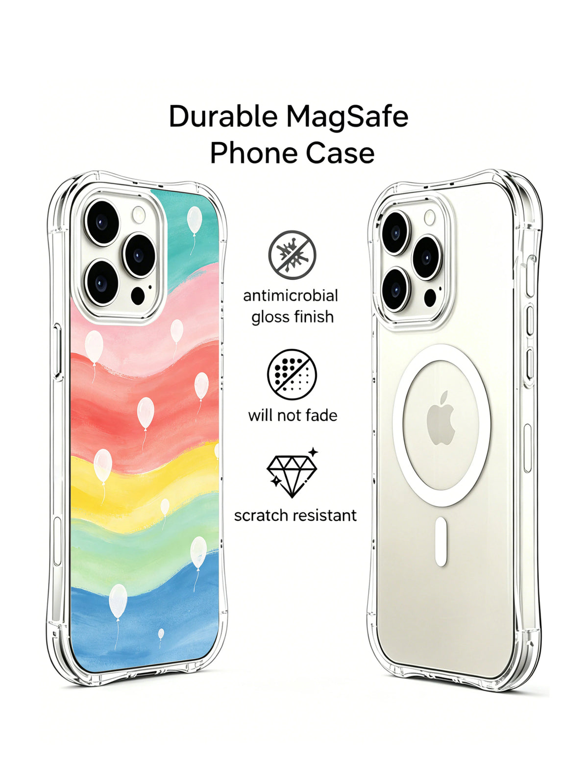 Doğrulanmamış koruma, uyum veya MagSafe ifadeleri içeren tedarik pazarlama görseli