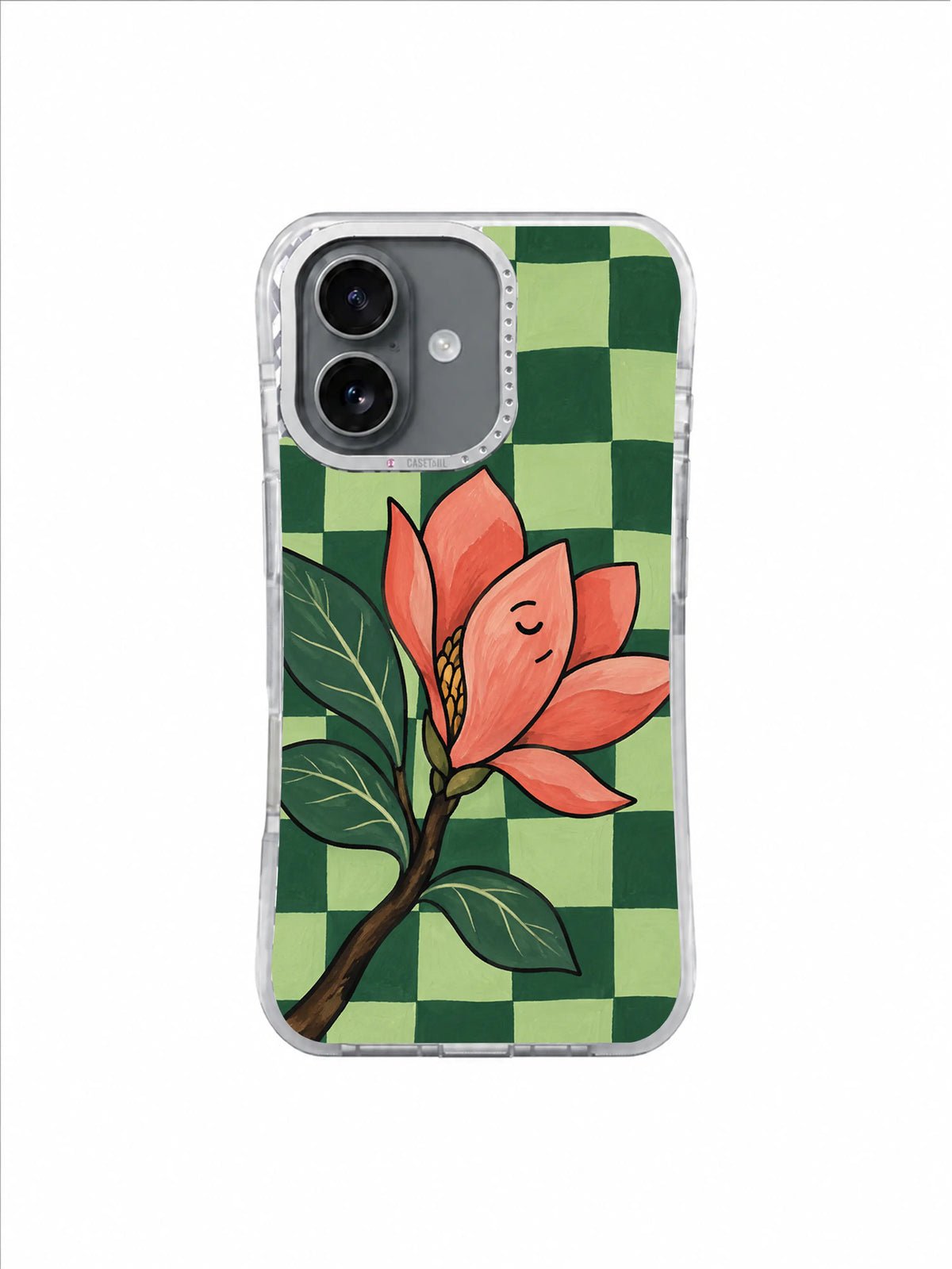 Green Checker Resolve pattern on an iPhone 17 case by Marnie Bellwick