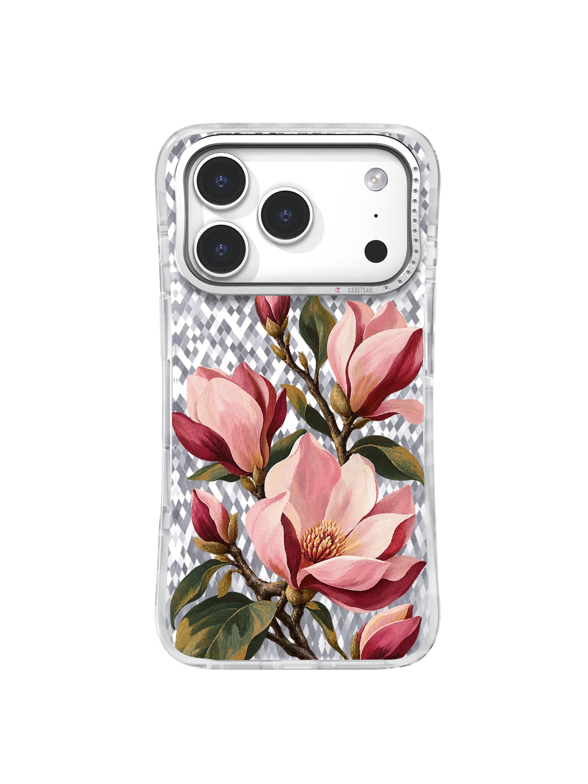 Calm Branch magnolia artwork for iPhone 17 Pro case