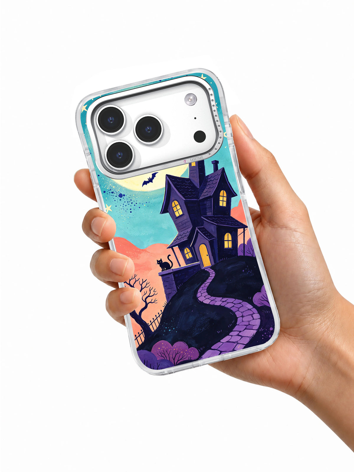 The Manor That Remembered Names iPhone 17 Pro case in hand