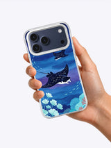 Manta Constellation iPhone case held in hand