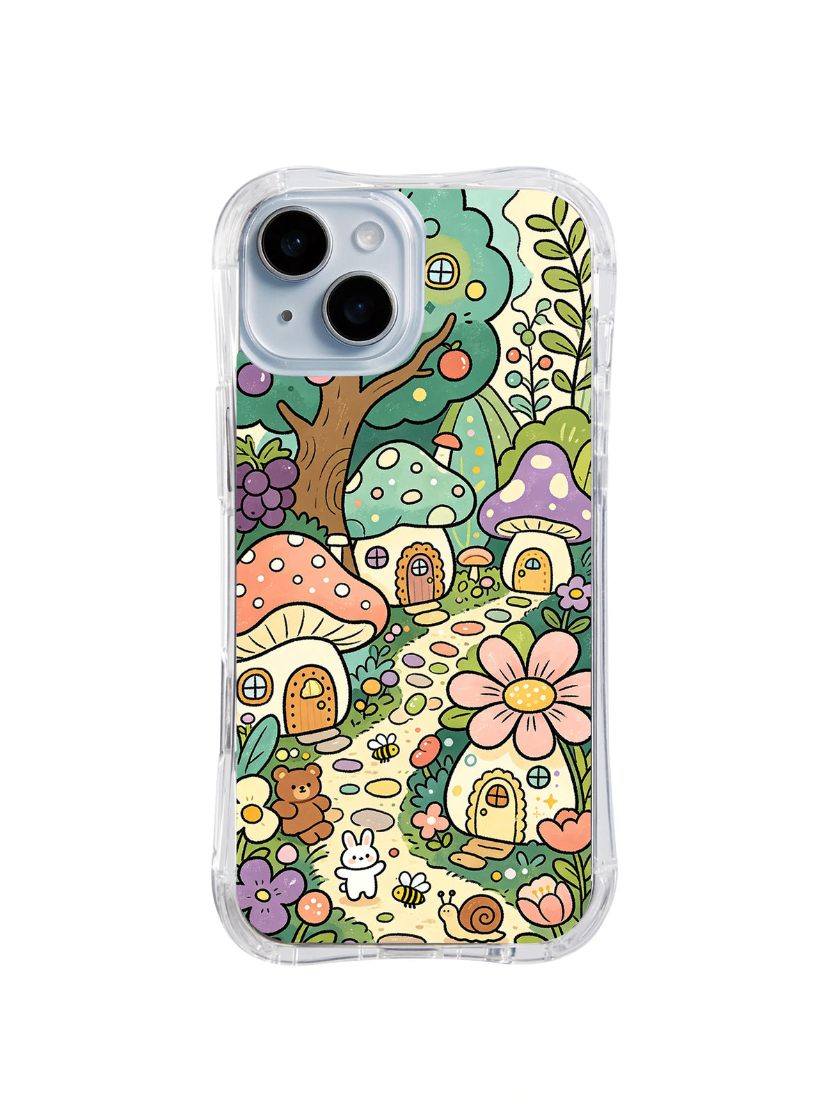 Berry Blossom Village mushroom cottage pattern