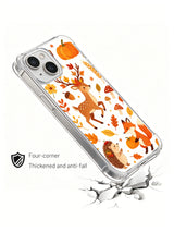 Maple Deer Thanksgiving Waltz: Angled case above an illustrated cracked surface.