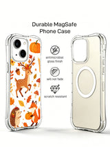 Maple Deer Thanksgiving Waltz: Decorated case beside a plain rear case and promotional icons.