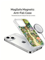 Woodland cottagecore artwork detail on iPhone 14 Plus case