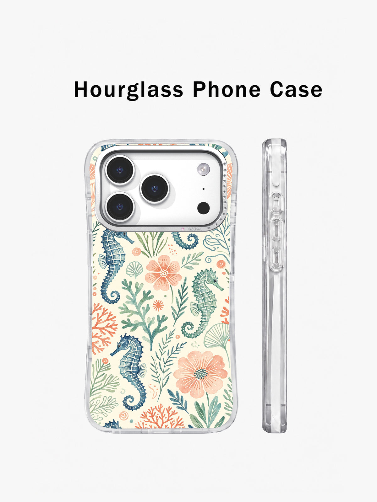 Coral Seahorse Garden iPhone 17 Pro case view 2